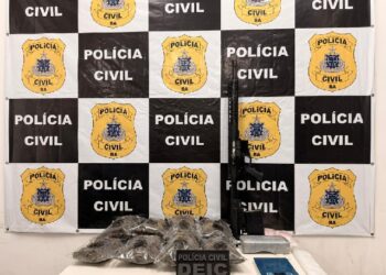 Polícia Civil apreende fuzil calibre .762 e mais de 3,6 kg de drogas em Salvador
