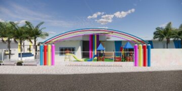 Eunápolis: Com obra de alto padrão, Creche Ayrton Senna está ganhando estrutura moderna e mais vagas