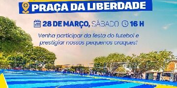 Com torneio de escolinhas de futebol, Prefeitura reinaugura quadra da Praça da Liberdade neste sábado