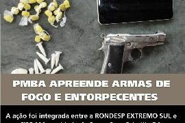 RONDESP EXTREMO SUL APREENDE ARMA DE FOGO, ENTORPECENTES E VEÍCULO COM RESTRIÇÃO, APÓS OPERAÇÃO INTEGRADA COM A CIPE MATA ATLÂNTICA