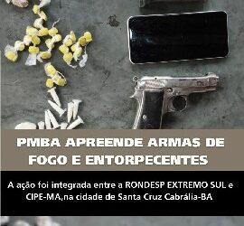 RONDESP EXTREMO SUL APREENDE ARMA DE FOGO, ENTORPECENTES E VEÍCULO COM RESTRIÇÃO, APÓS OPERAÇÃO INTEGRADA COM A CIPE MATA ATLÂNTICA