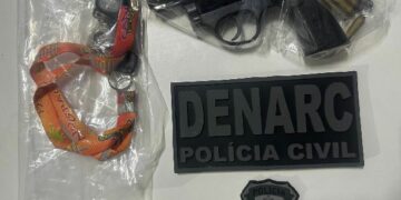 AÇÃO CONJUNTA DA POLÍCIA CIVIL E POLÍCIA MILITAR AUTUAM HOMEM EM FLAGRANTE DELITO POR POSSE IRREGULAR DE ARMA DE FOGO