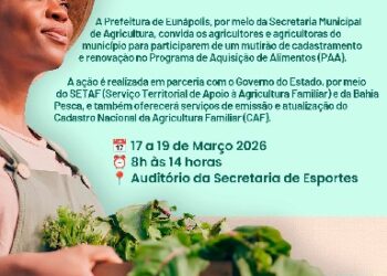 Prefeitura de Eunápolis realiza mutirão para cadastramento e renovação de agricultores no PAA, incluindo emissão e atualização do CAF