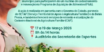 Prefeitura de Eunápolis realiza mutirão para cadastramento e renovação de agricultores no PAA, incluindo emissão e atualização do CAF