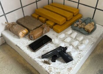 RONDESP EXTREMO SUL APREENDE ARMA DE FOGO E ENTORPECENTES EM NOVA VIÇOSA-BA.