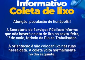 Coleta de lixo no feriado do trabalhador