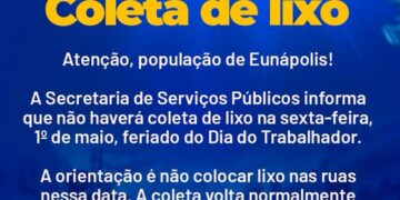 Coleta de lixo no feriado do trabalhador