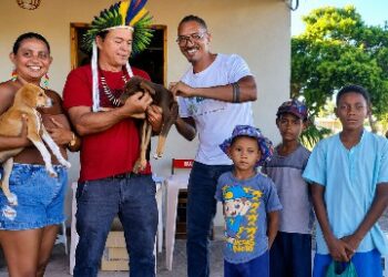Ação leva vacinação e castração animal à Aldeia Novos Guerreiros