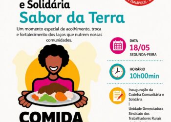 O STTR, Sindicato dos Trabalhadores e Trabalhadoras Rurais, convida a todos para a inauguração da cozinha solidária.