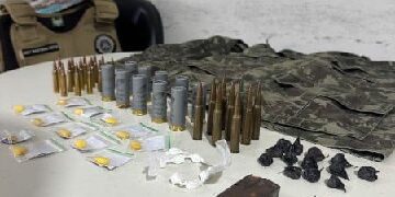 TIPO: APREENSÃO DE DROGAS SINTÉTICAS, COCAÍNA, MUNIÇÕES E ACESSÓRIOS BÉLICOS