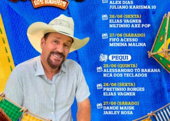Prefeito Robério prorroga São João dos Bairros e anuncia Elias Wagner no Pequi e Juca Rosa nesta sexta-feira (26)