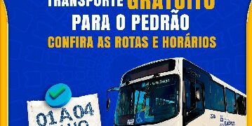 Prefeitura de Eunápolis libera ônibus de graça para o Pedrão 2026 com sete rotas especiais