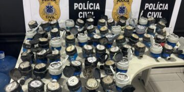 POLÍCIA CIVIL APREENDE 67 HIDRÔMETROS EM OPERAÇÃO CONTRA RECEPTAÇÃO EM PORTO SEGURO