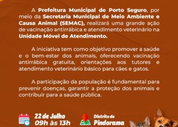 Vacinação Antirrábica e atendimento veterinário chegam a Pindorama