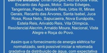A EMBASA INFORMA: VAI FALTAR ÁGUA EM ALGUNS BAIRROS DA CIDADE