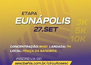 Com apoio da Prefeitura, Circuito Sesc de Corridas movimenta Eunápolis neste domingo (27)