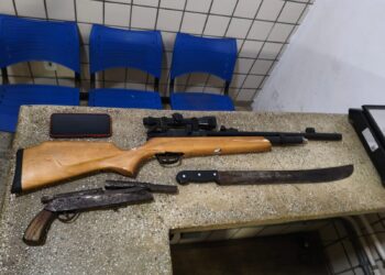 PMBA PRENDE HOMEM APÓS HOMICÍDIO E APREENDE DUAS ARMAS EM NOVA BRASÍLIA