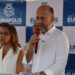 Prefeito Robério Oliveira e a deputada Claudia Oliveira, recebem a secretária estadual de saúde, para assinatura de obras importantes.