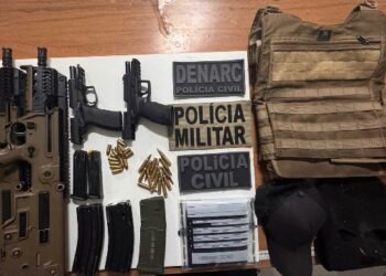 FORÇAS DE SEGURANÇA REALIZAM OPERAÇÃO CONJUNTA APÓS EXECUÇÃO EM VERA CRUZ E APREENDEM FUZIS E PISTOLAS